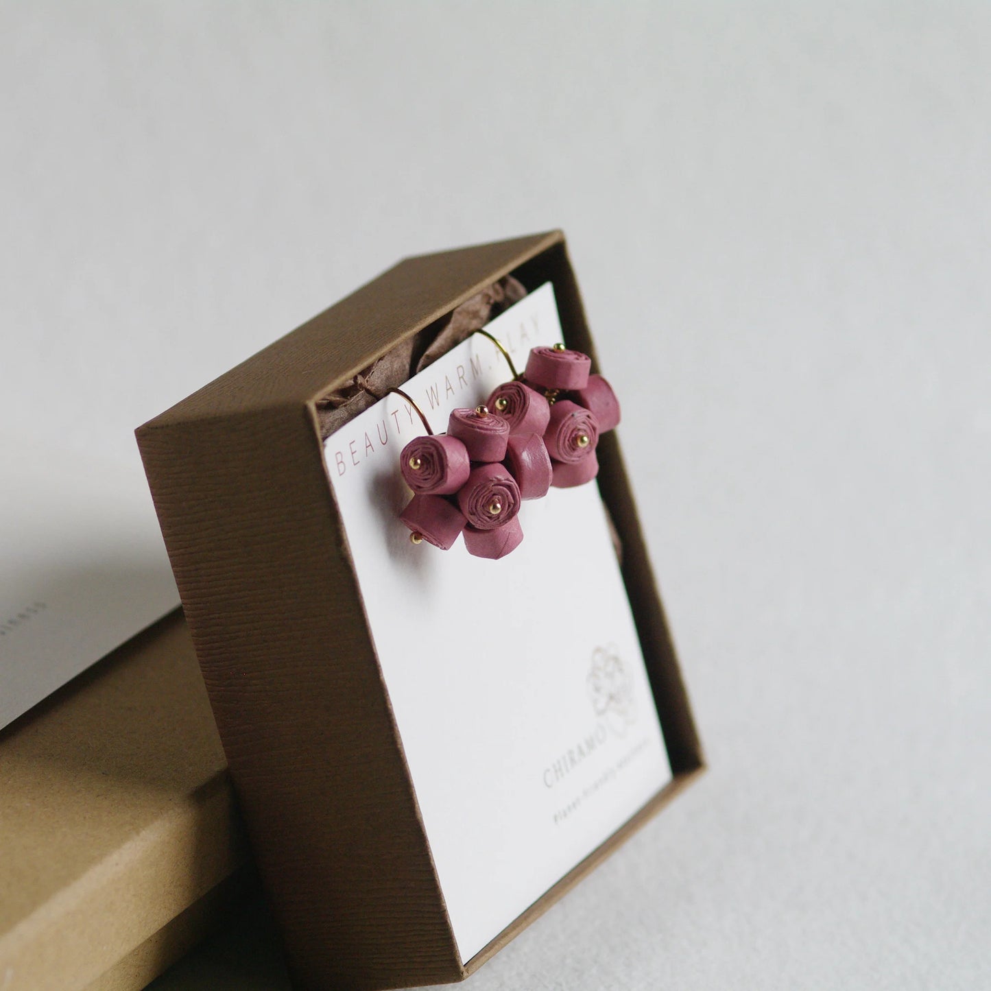 Cercei Statement Floare. Colecţia Pink Power