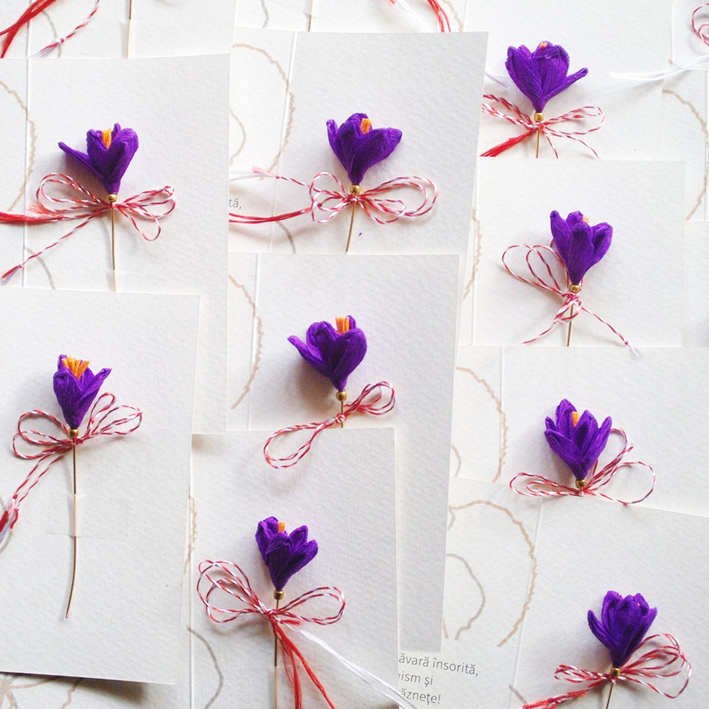 branduse din hartie creponata, martisor chiramo
