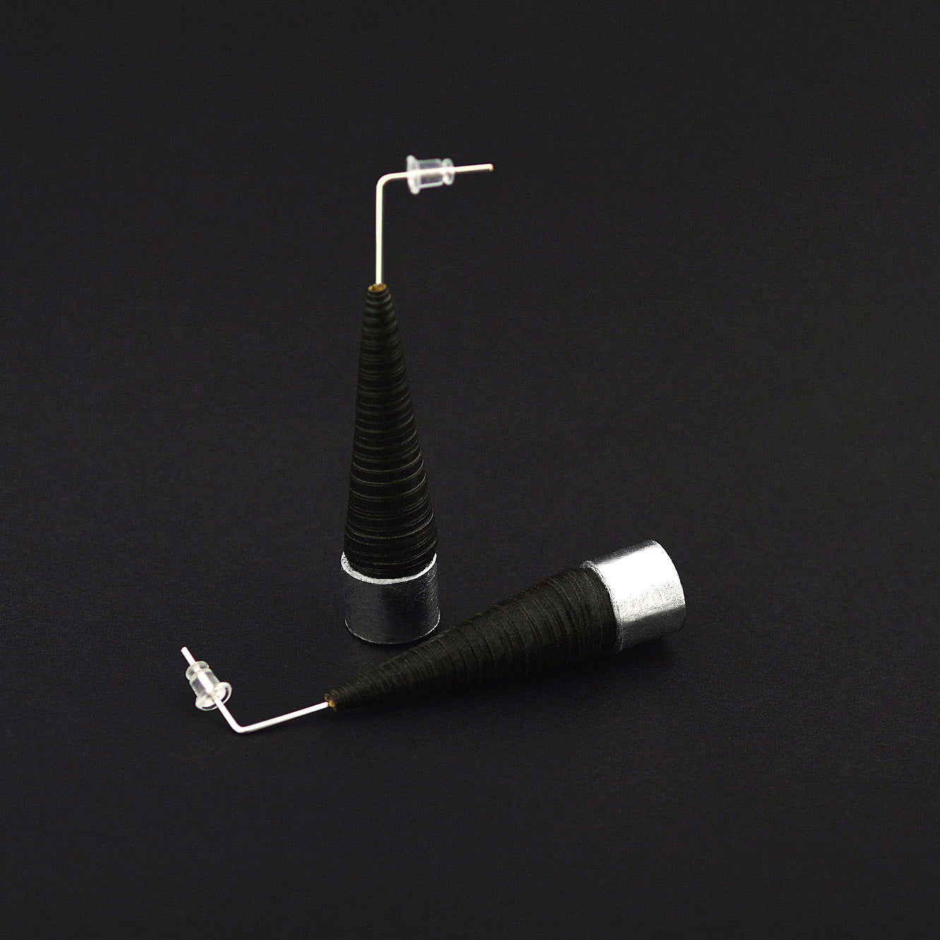 Silver Cone Earrings