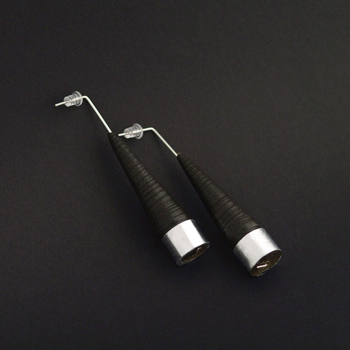 Silver Cone Earrings