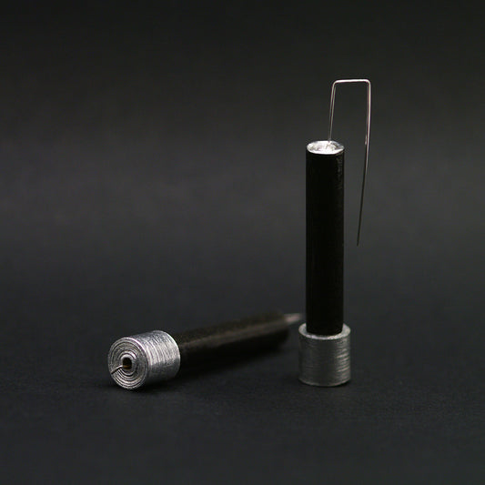 Silver Cylinder Earrings
