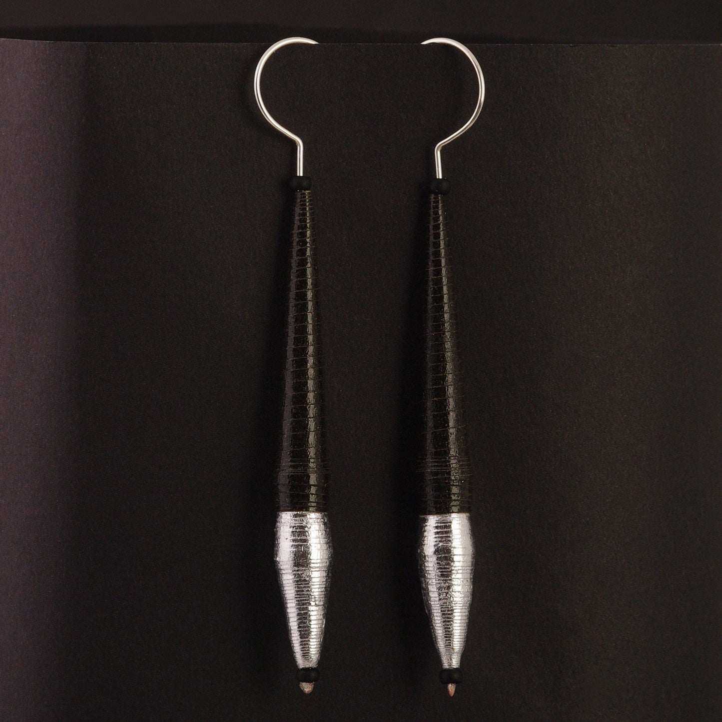 Silver Pen-Shaped Earrings