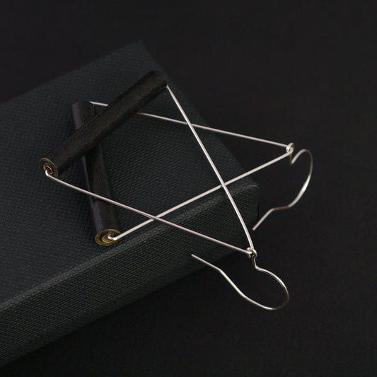 Silver Triangular Earrings