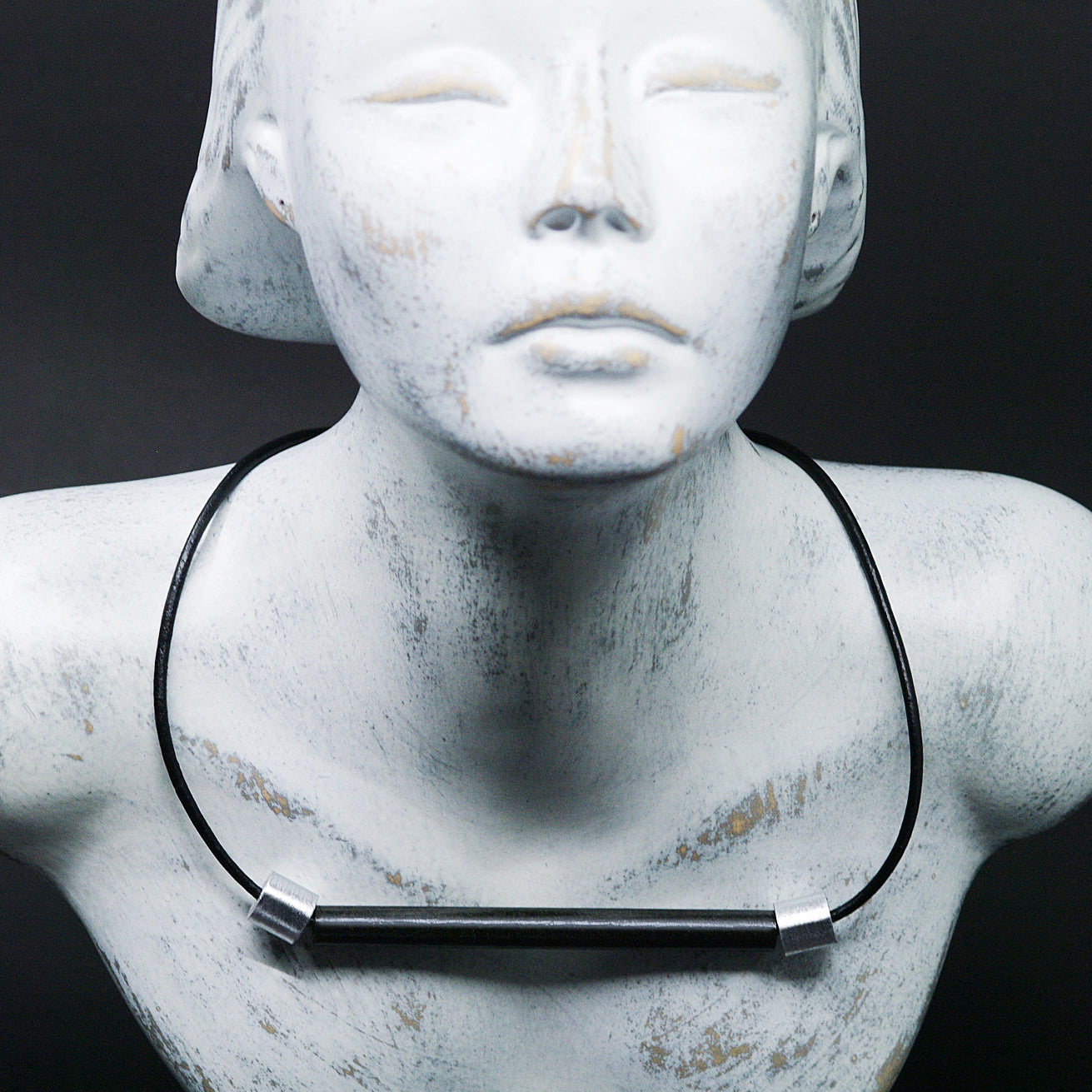 Silver Long Tube Necklace