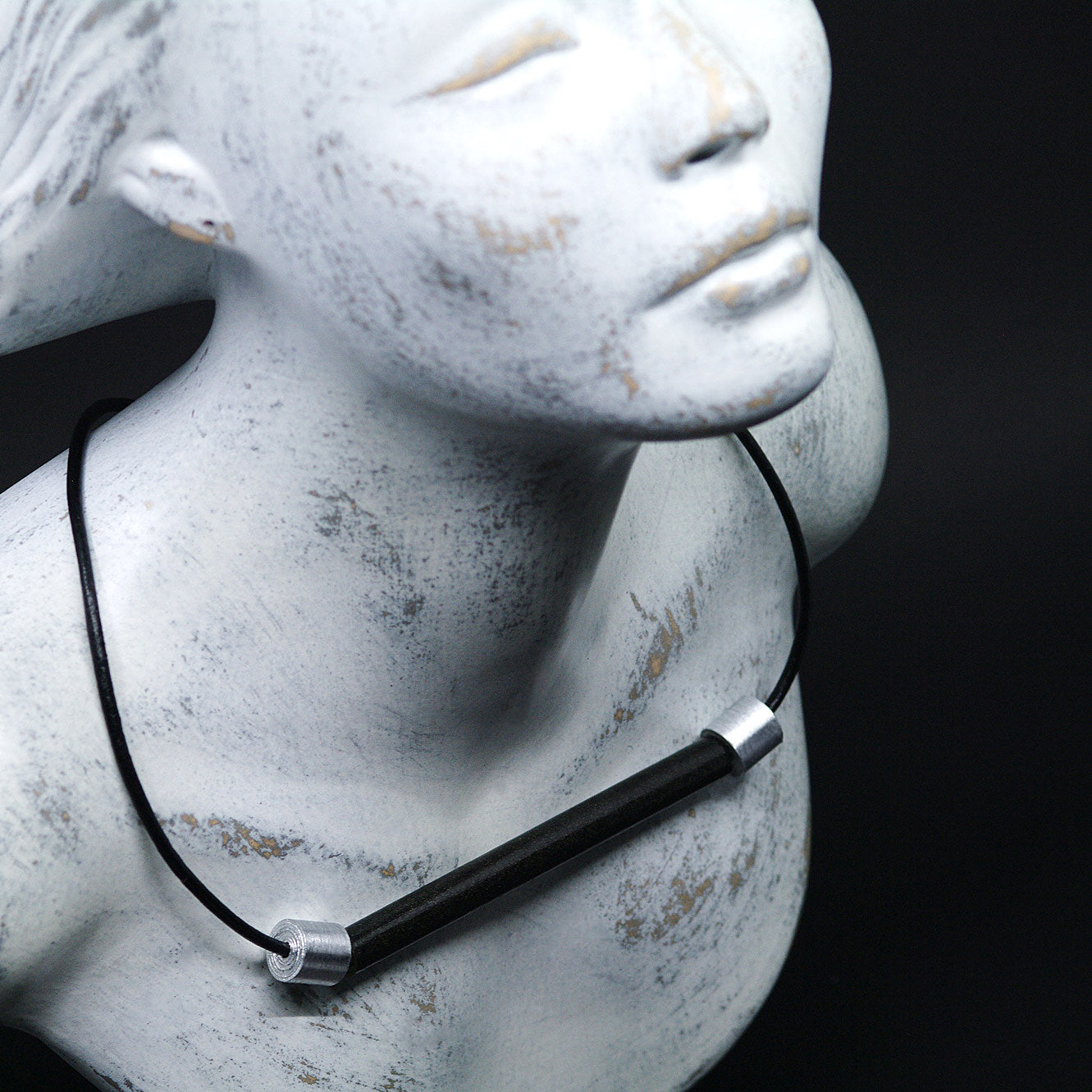 Silver Long Tube Necklace