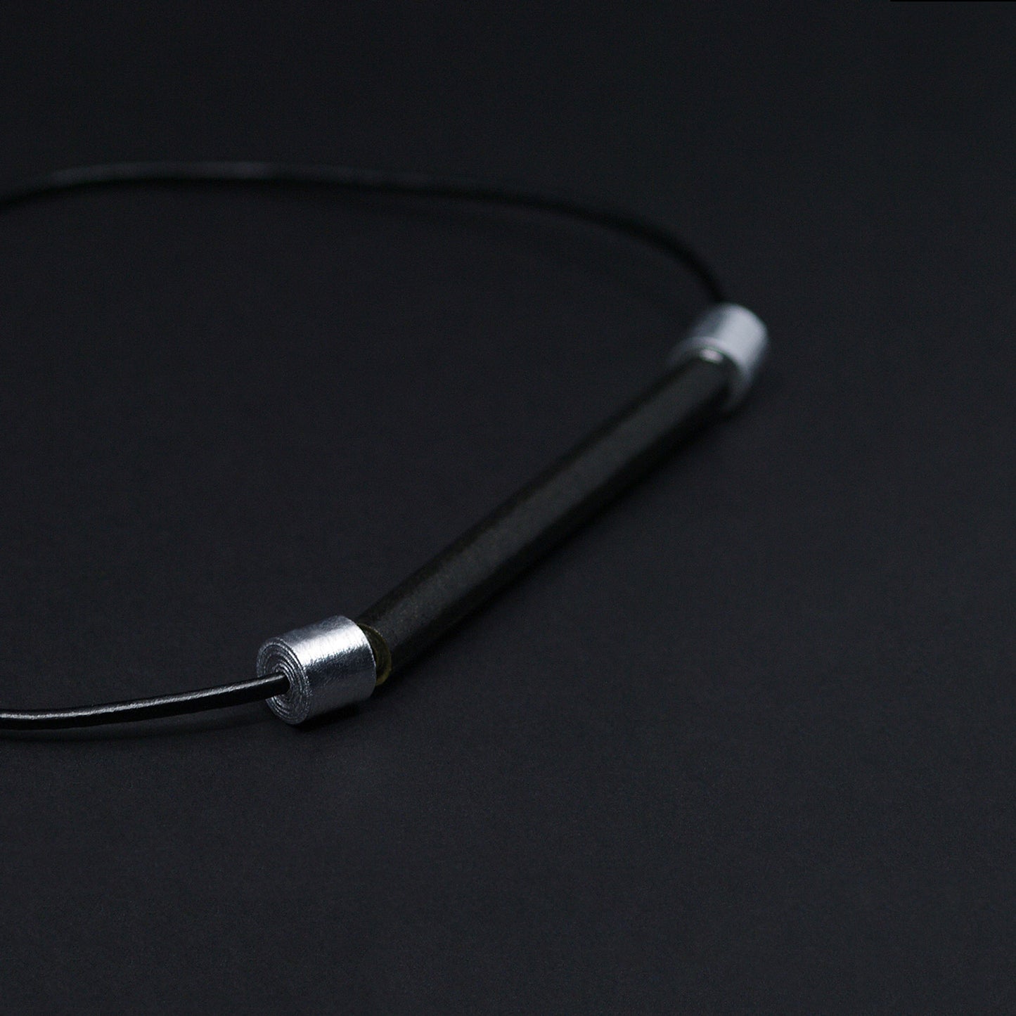 Silver Long Tube Necklace