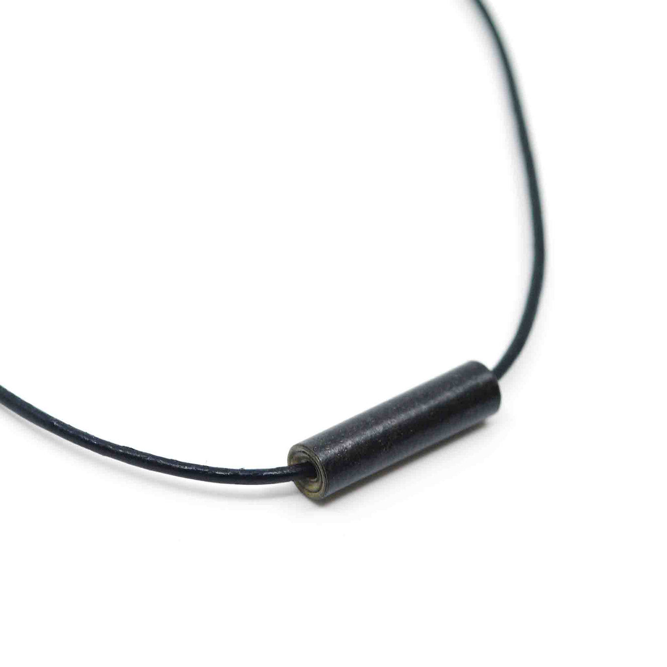 Unisex Black Paper Tube Necklace Back to Black Collection Chiramo Paper Jewelry