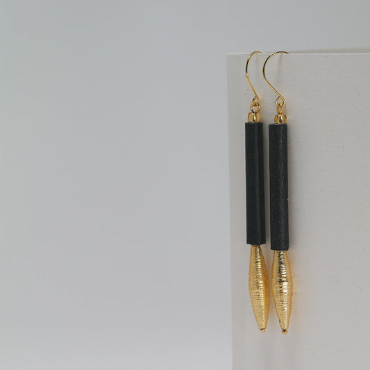 Cercei Stropi  de  Aur Noir ReForm collection by Chiramo 1