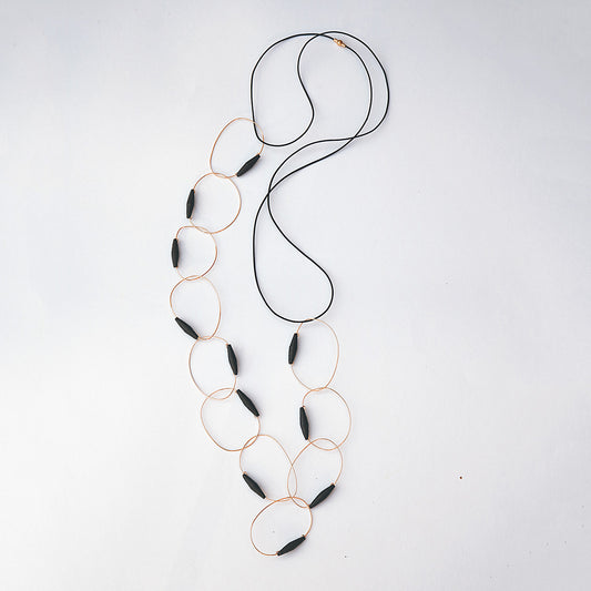 Colier Cercuri  de Lumina Colectia Noir ReForm by Chiramo 1