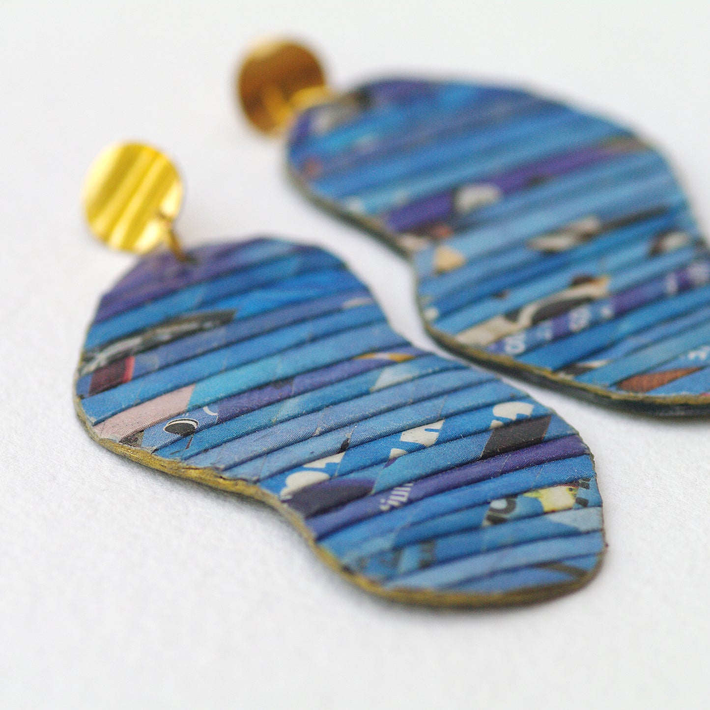 Cercei Statement Organic Shape - Colecţia "Stripes"