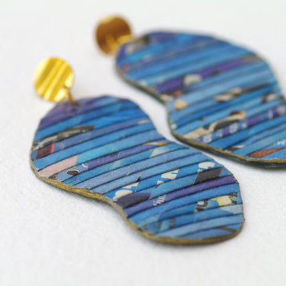Cercei Statement Organic Shape - Colecţia "Stripes"