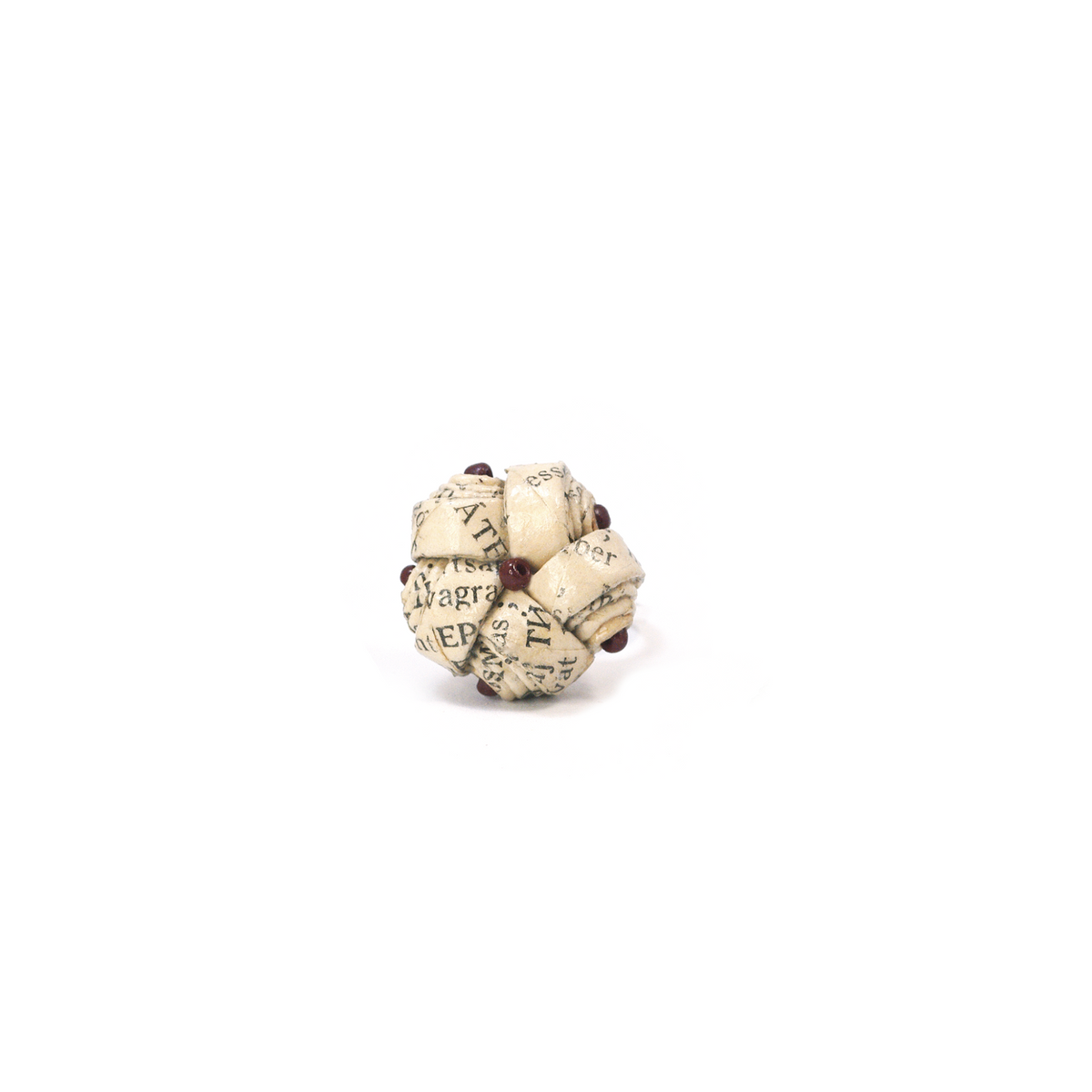 Inel din file de carte in forma de floare 2
