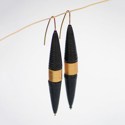Noir Re:Form Biconic Earrings
