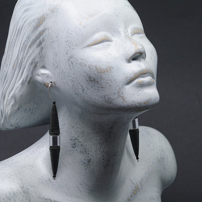 Noir Re:Form Biconic Earrings