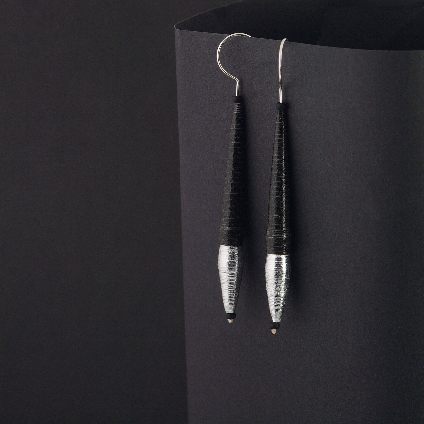 Silver Pen-Shaped Earrings