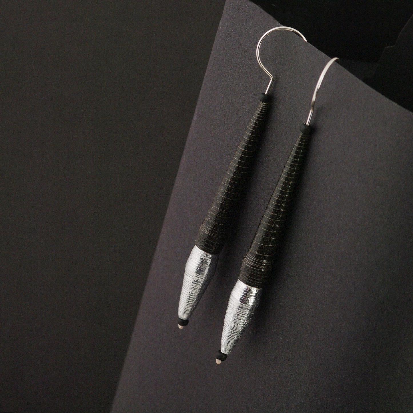 Silver Pen-Shaped Earrings