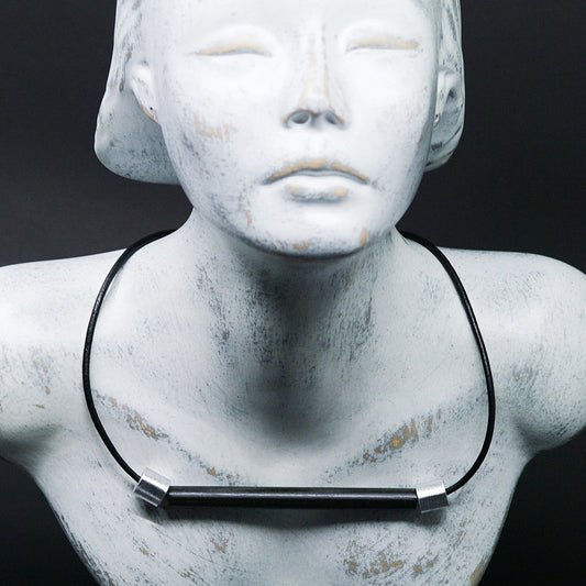 Silver Long Tube Necklace