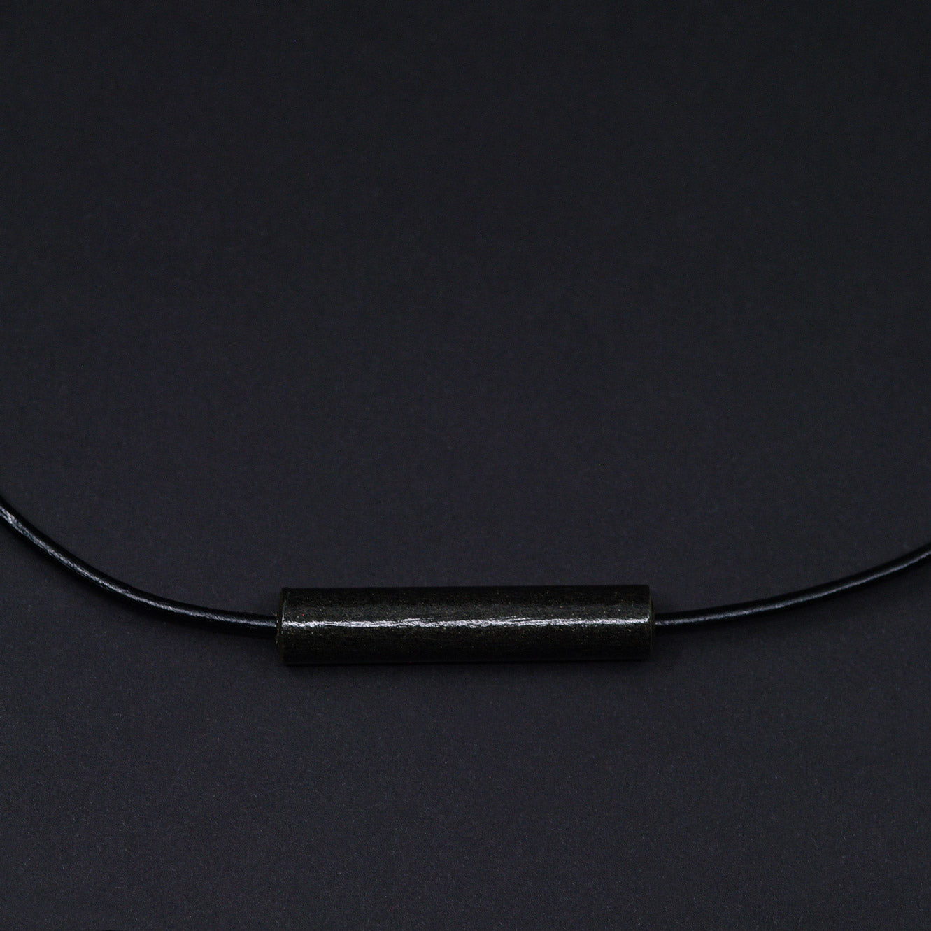 Unisex Black  Paper Tube  Necklace Back to Black Collection Chiramo Paper Jewelry 
